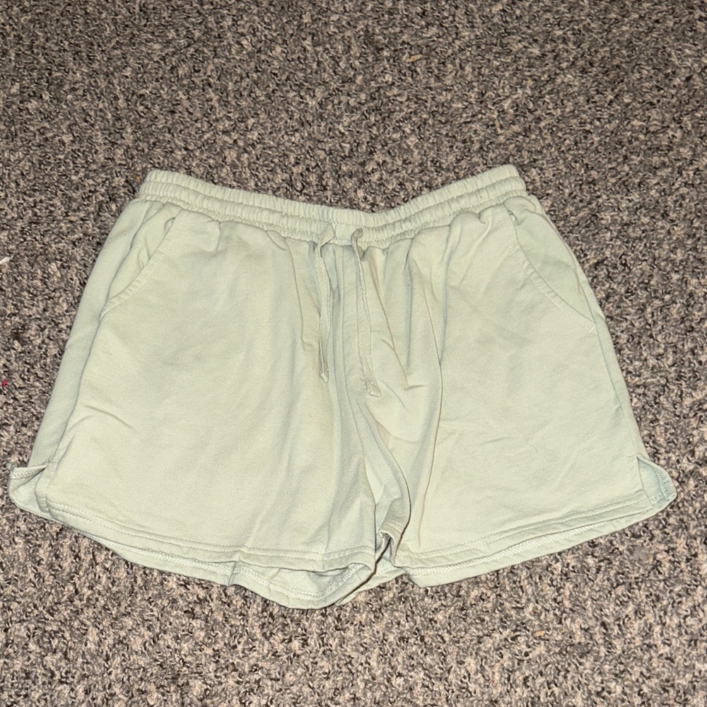 Women's Athletic Shorts in Soft Green
